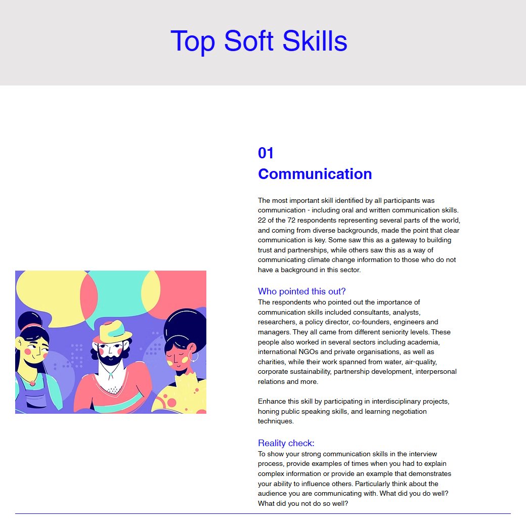 Screenshot of the 2024 toolkit's Soft and Technical Skills page